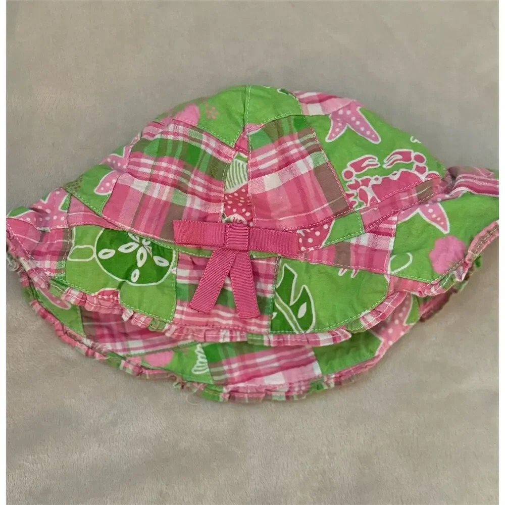 Lilly Pulitzer Baby Girls Floral Reversible Bucket Hat Multicolor Size 2T